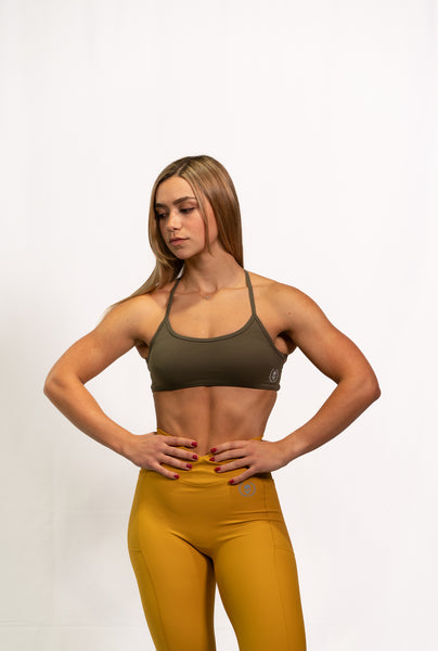 ICON  - Cross Back Top - Military Green